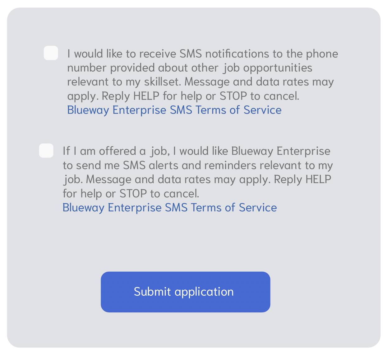SMS Opt In SenseHQ