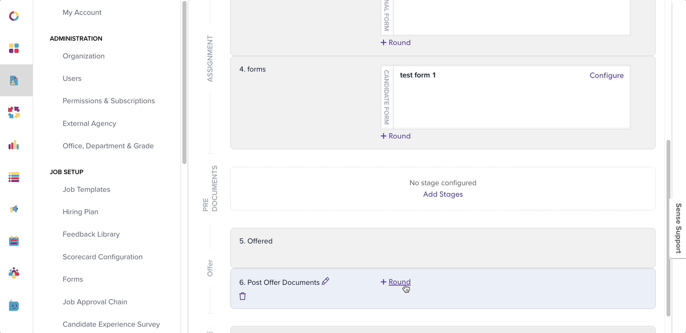 Integration of Ongrid Background Verification SenseHQ