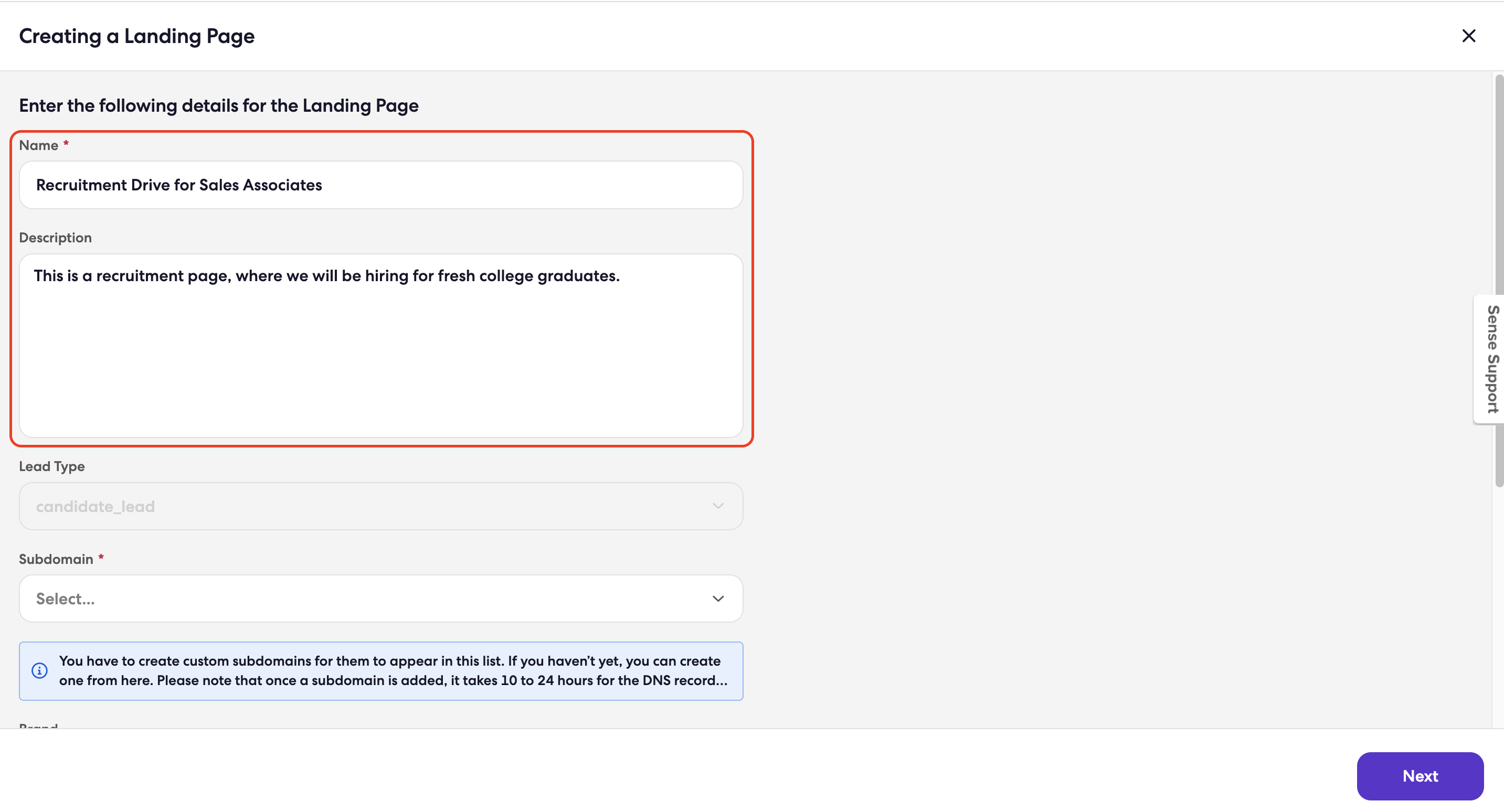 Landing Page Name & Description.png