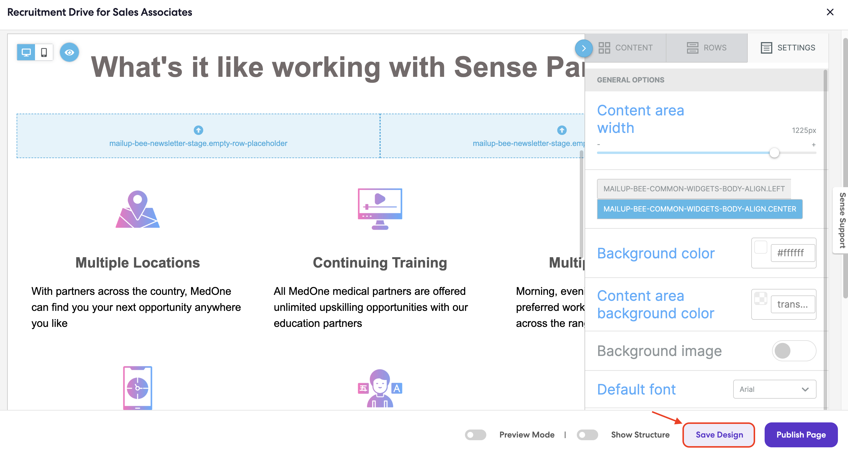 Landing Page Creation – SenseHQ